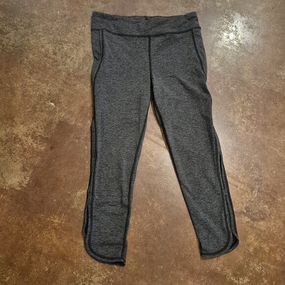 Free People Movement Infinity Leggings Women Large Gray Black Crop Yoga Active - Picture 2 of 10